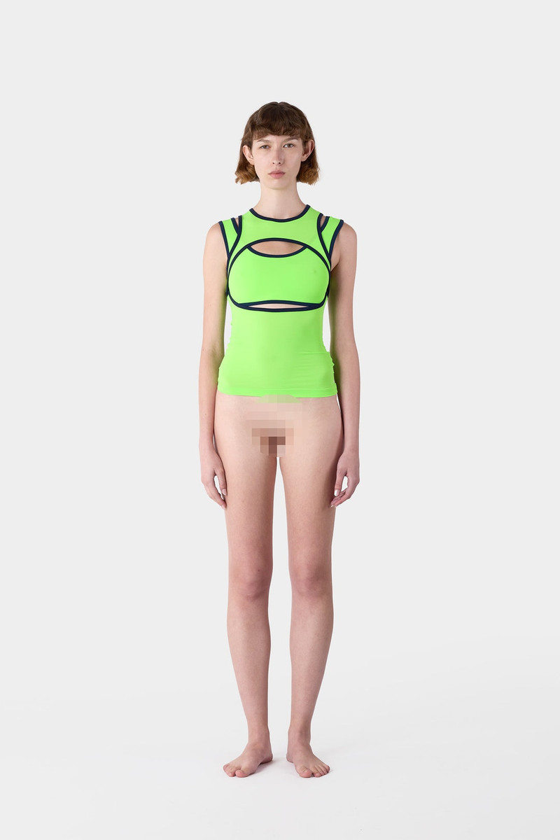 SUPER STRETCH COMBINED TOP / neon green 5