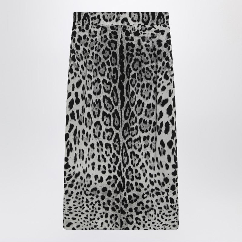 Dolce&Gabbana Leopard Print Silk Pencil Skirt Women - 2