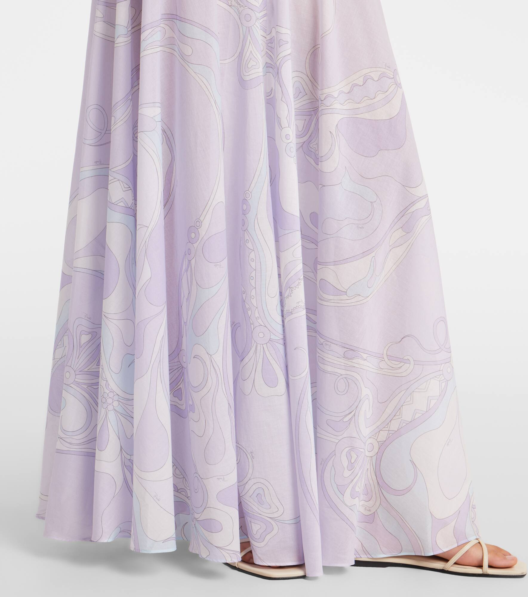 Orchidee cotton maxi skirt - 5