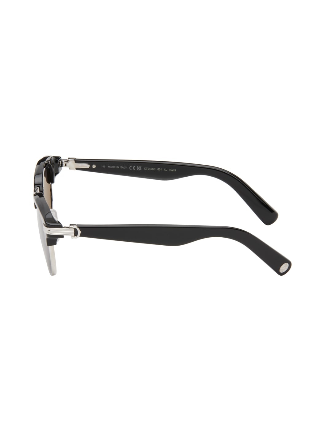 Black & Silver 'Première de Cartier' Sunglasses - 3