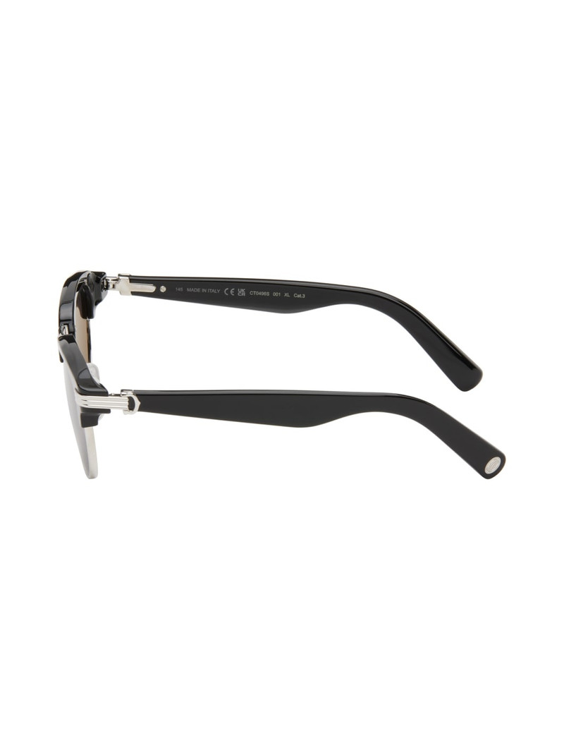 Black & Silver 'Première de Cartier' Sunglasses 3