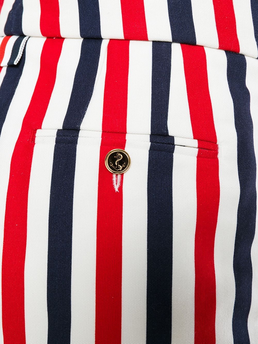 striped mini shorts - 5