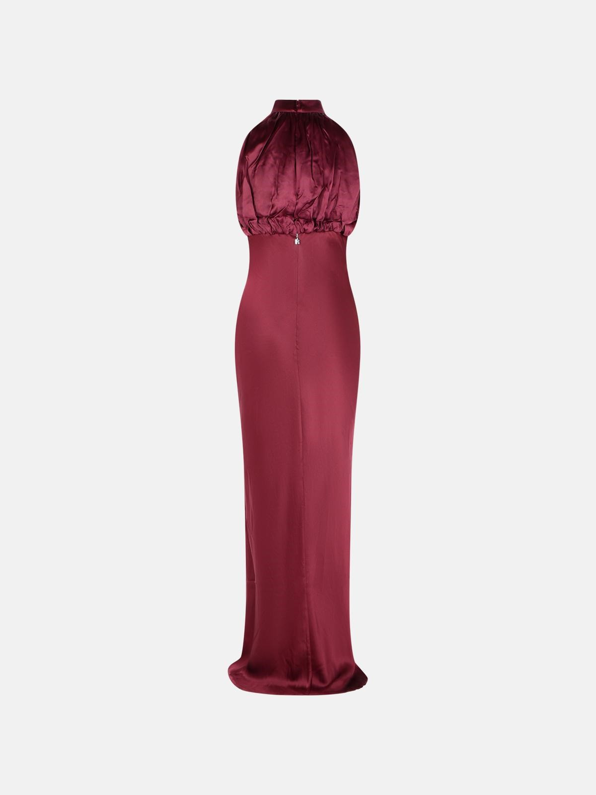 KALINA' BURGUNDY SILK DRESS - 3