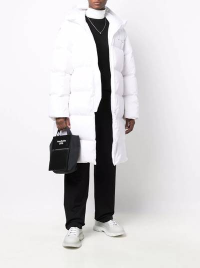 Off-White Hands Off logo hooded padded coat outlook