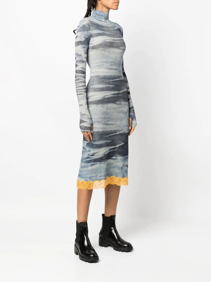 tie-dye ribbed-knit dress 3