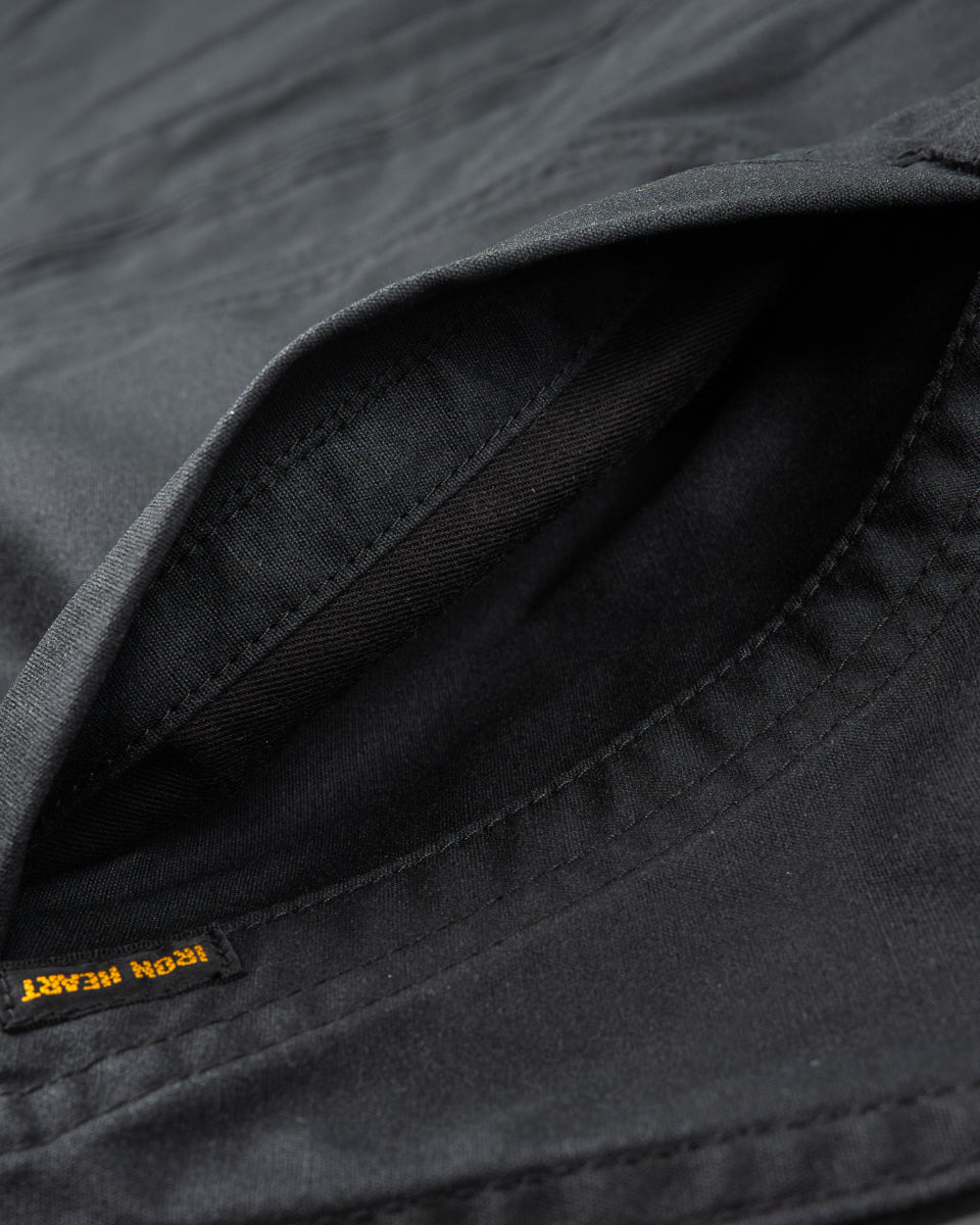 IHJ-145-BLK 7oz Rubber Wax Coated Windbreaker - Black - 14