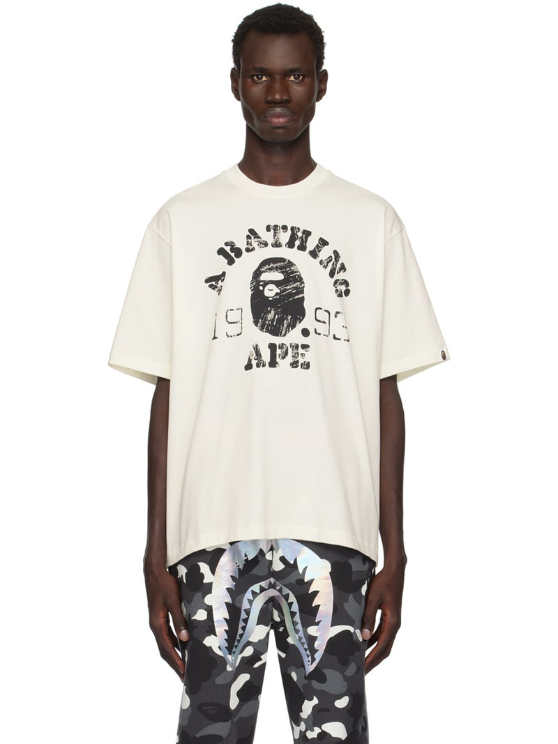 Off-White Screen Print College Relaxed Fit T-shirt - 1