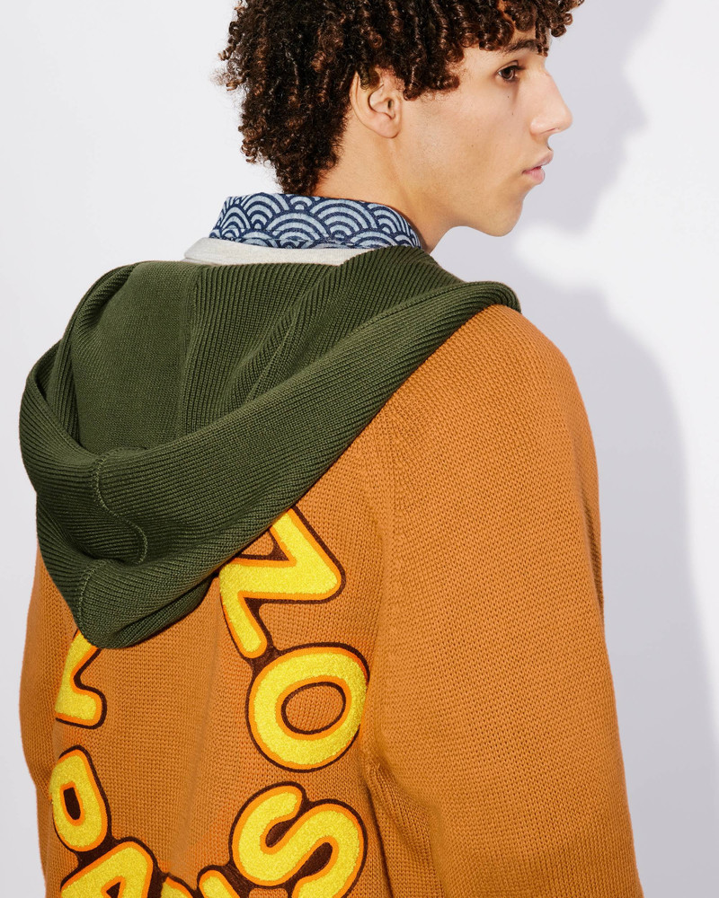 Cardigan with colourful hood 9