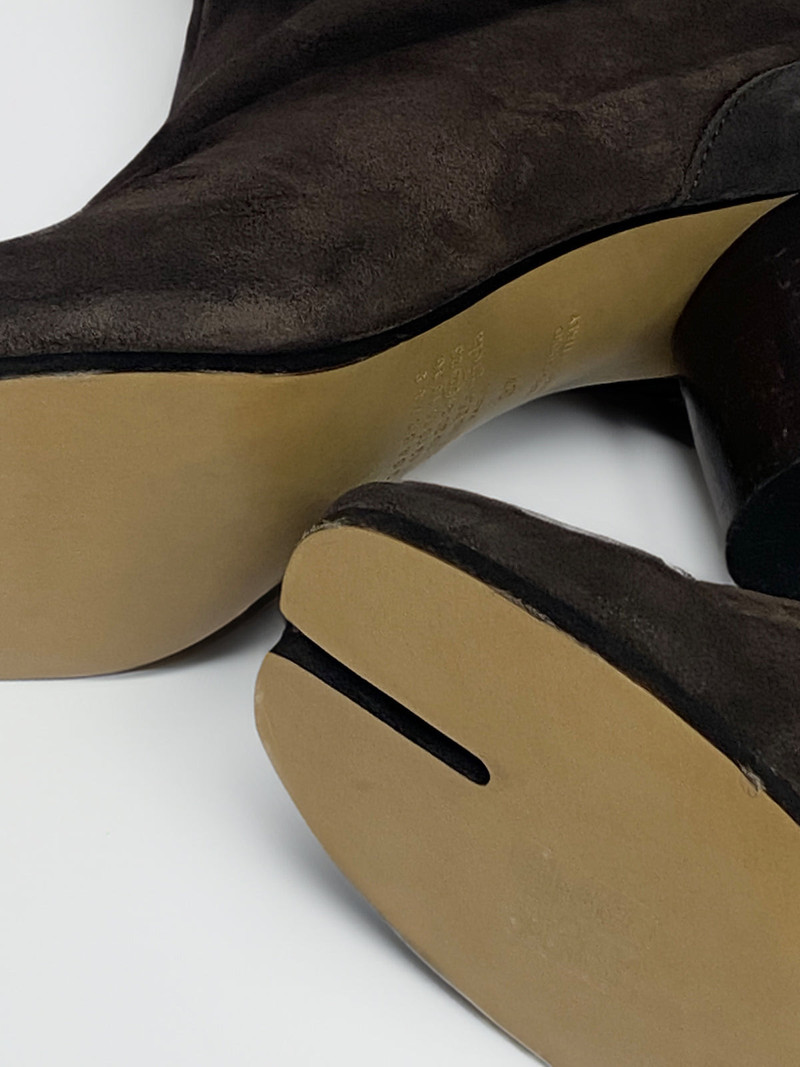60MM VINTAGE LEATHER TABI BOOT - DARK BROWN 7