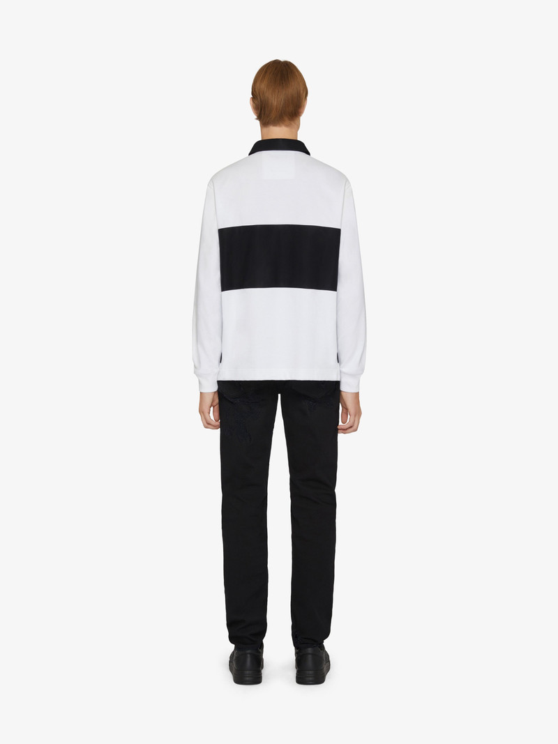 RUGBY POLO SHIRT IN EMBROIDERED JERSEY 4