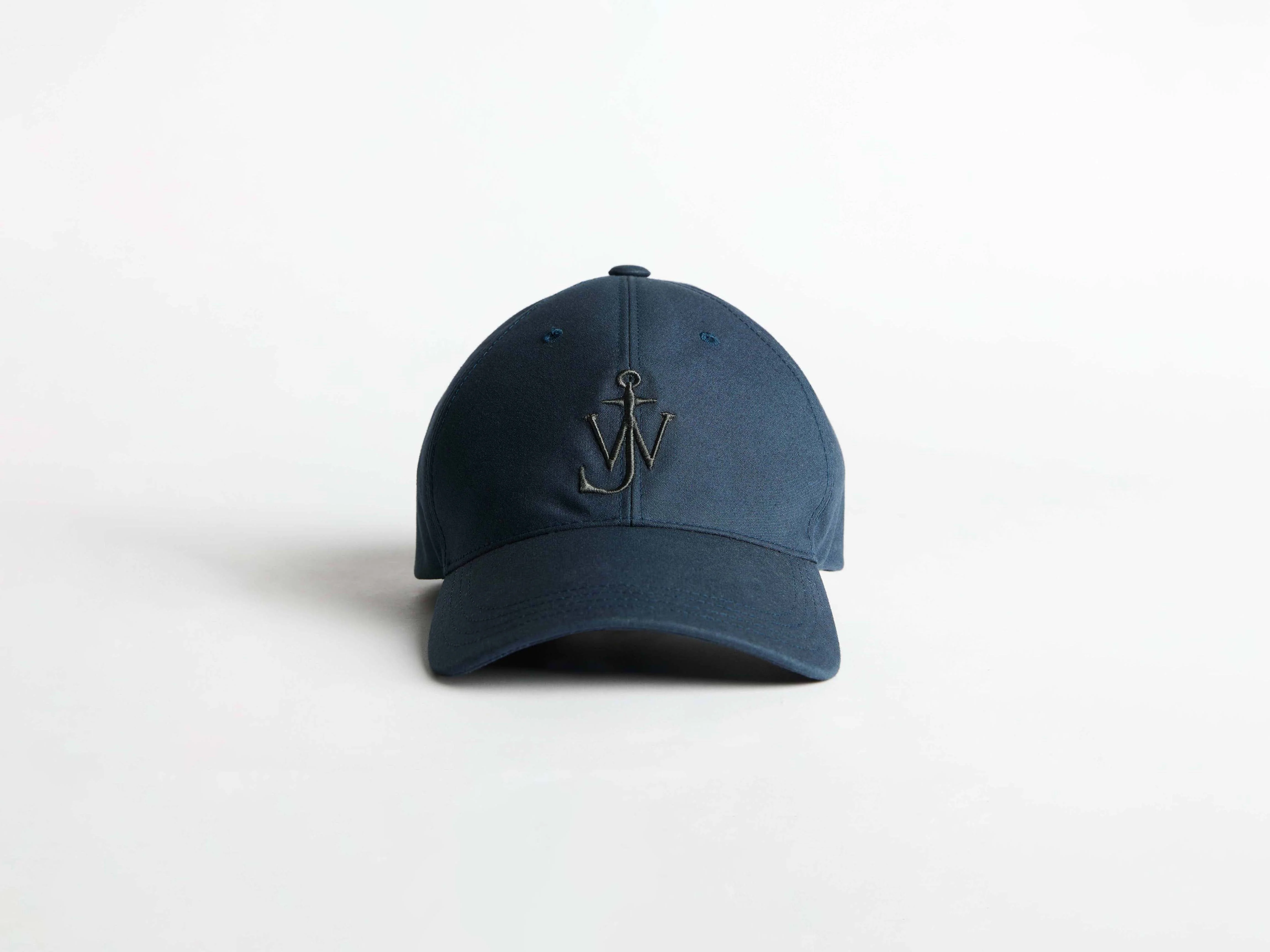 WAXED COTTON BASEBALL CAP IN DARK BLUE - 1