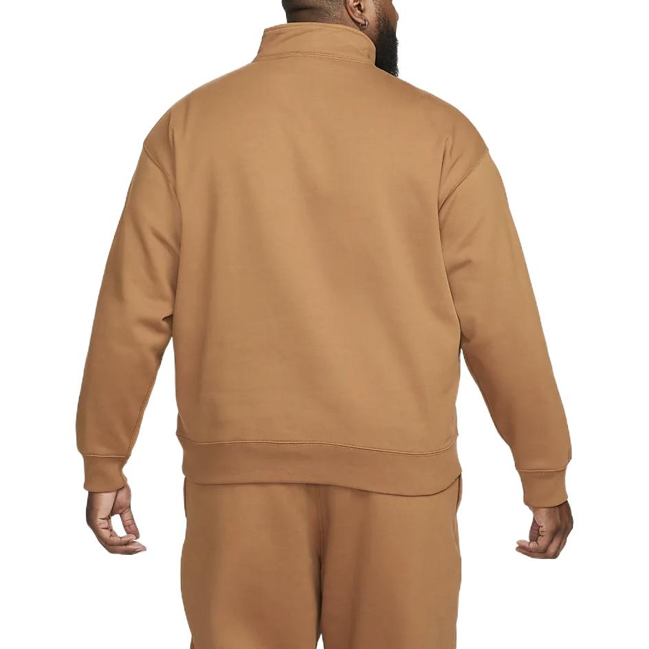 Nike Solo Swoosh 1/4-zip sweatshirt 'Orange Brown' DQ5210-270 - 6