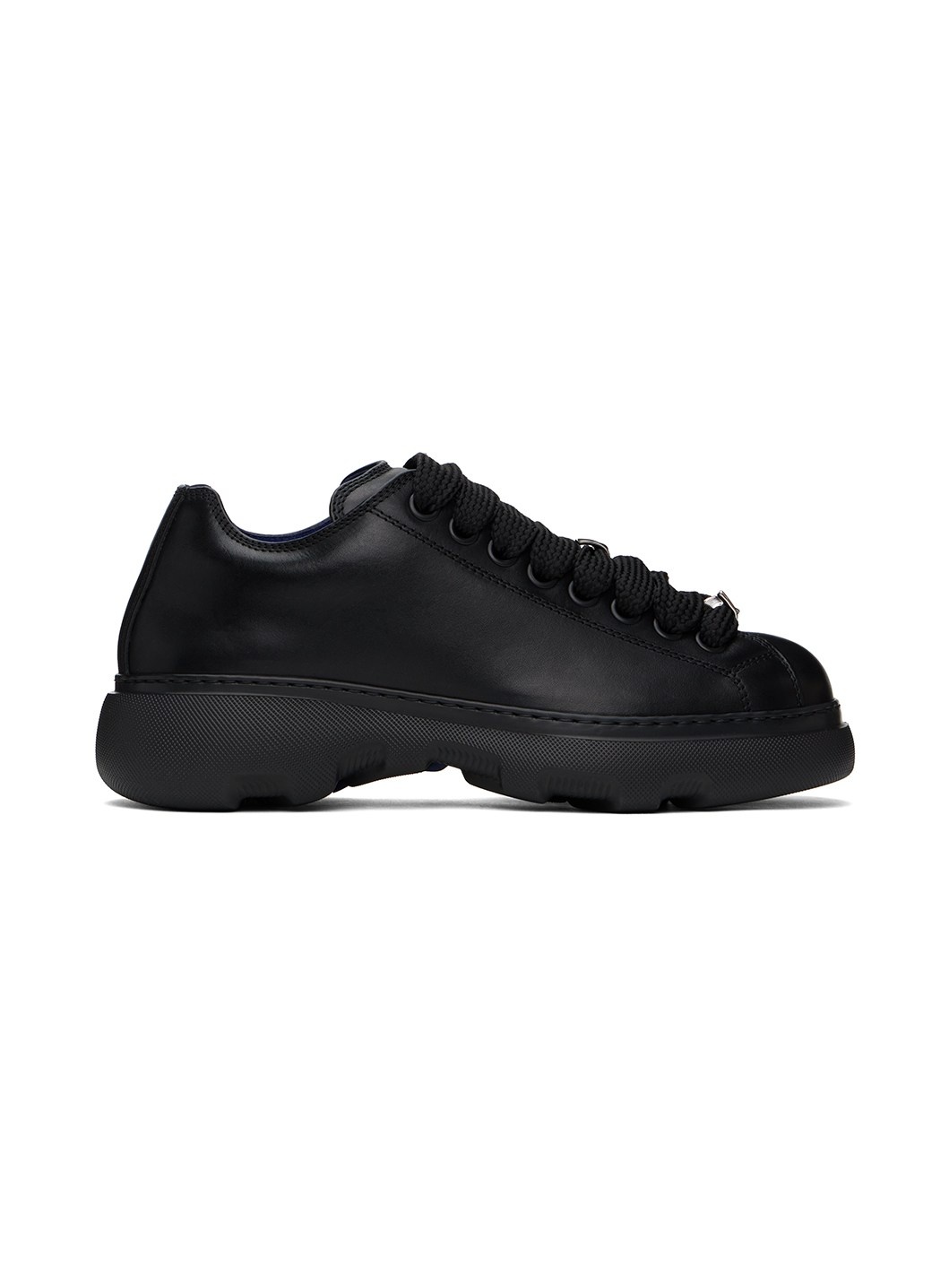 Black Leather Ranger Sneakers - 1