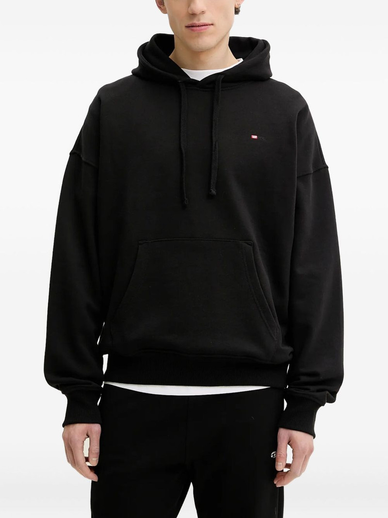 logo-embroidered hoodie 1