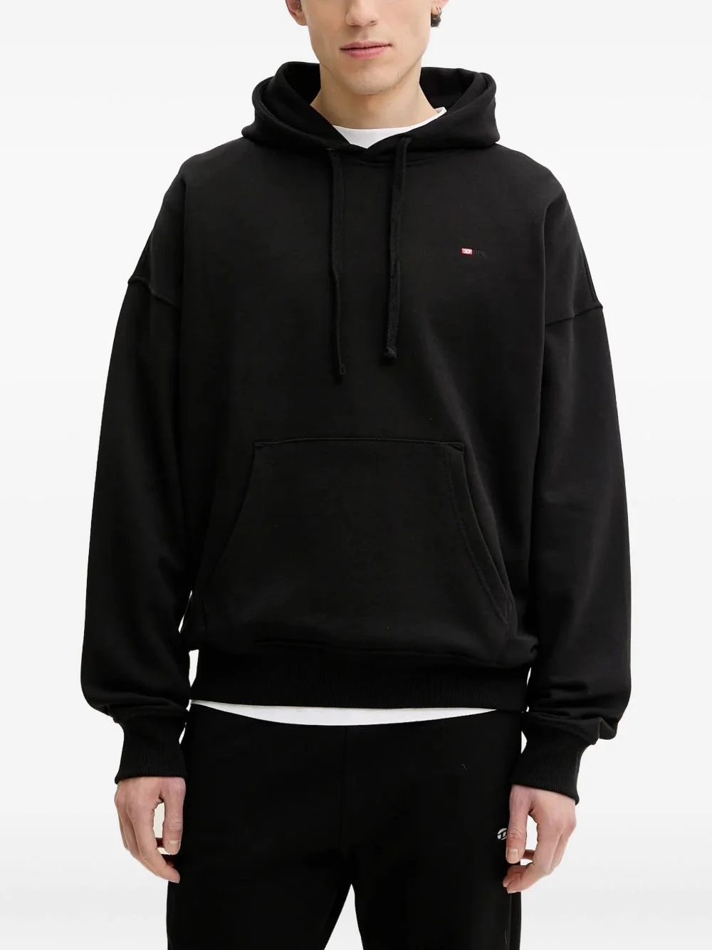 logo-embroidered hoodie - 1