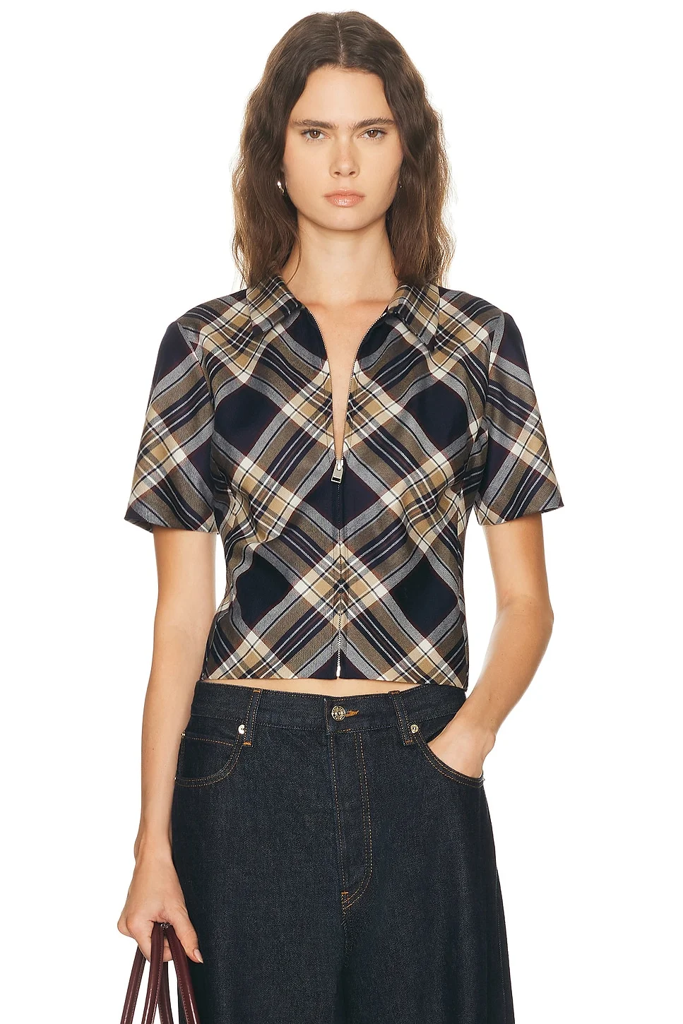 X Amelia Gray Checkmate Top - 1