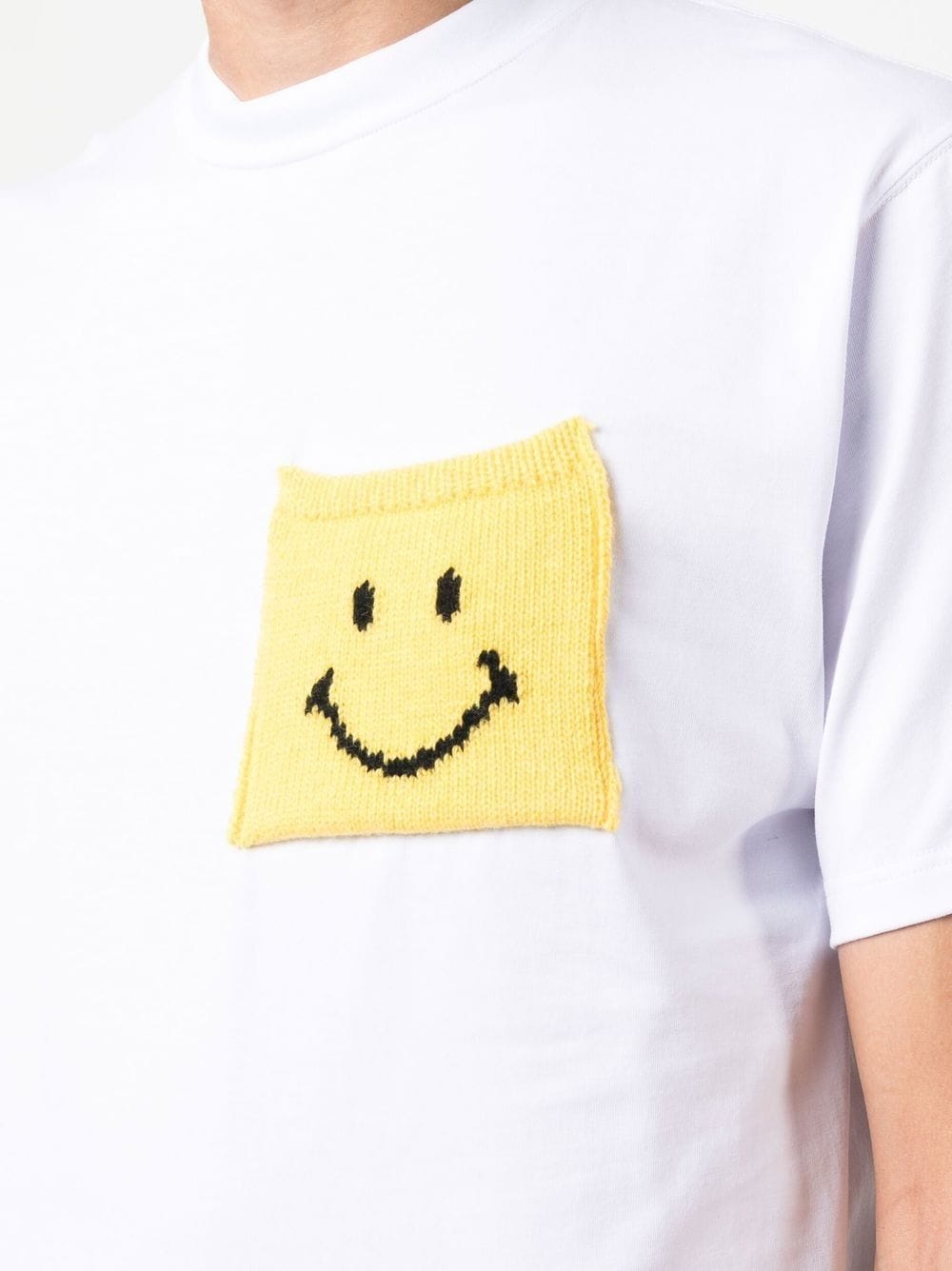 Smiley face patch-detail T-shirt - 6