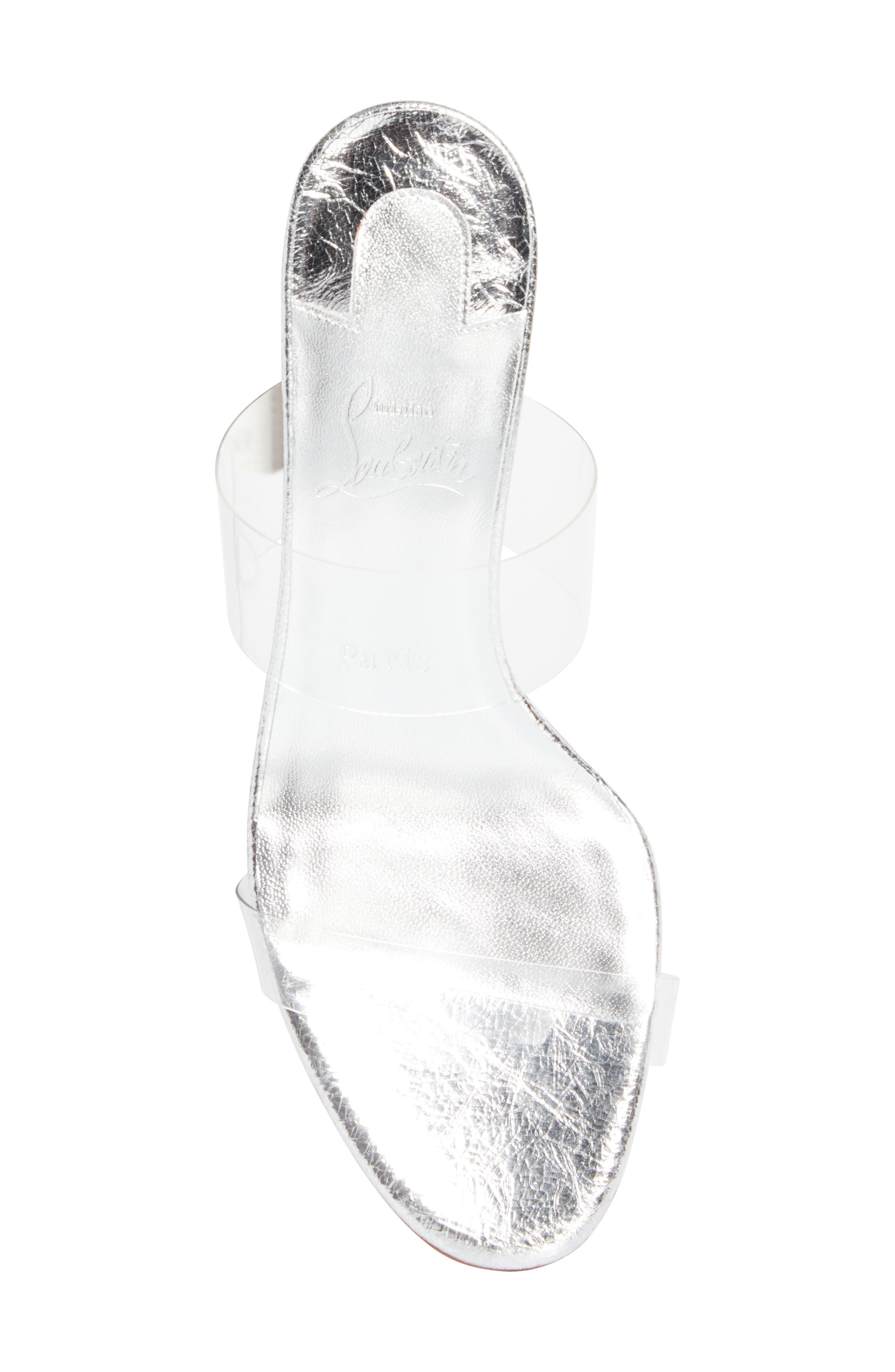 Christian Louboutin Just Nothing Sandal in Silver/Lin Silver at Nordstrom - 5