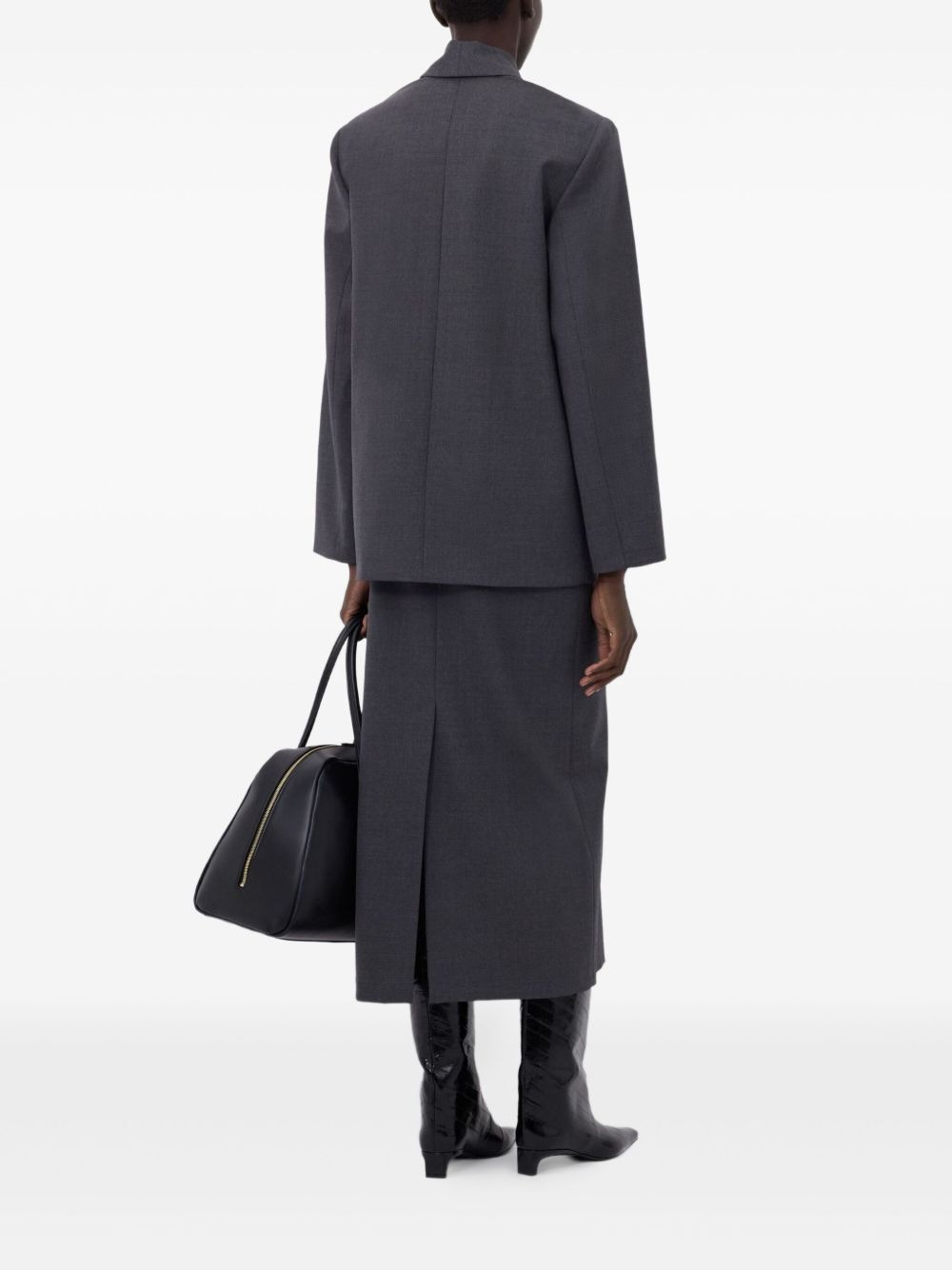 double-breasted shawl-collar blazer - 4