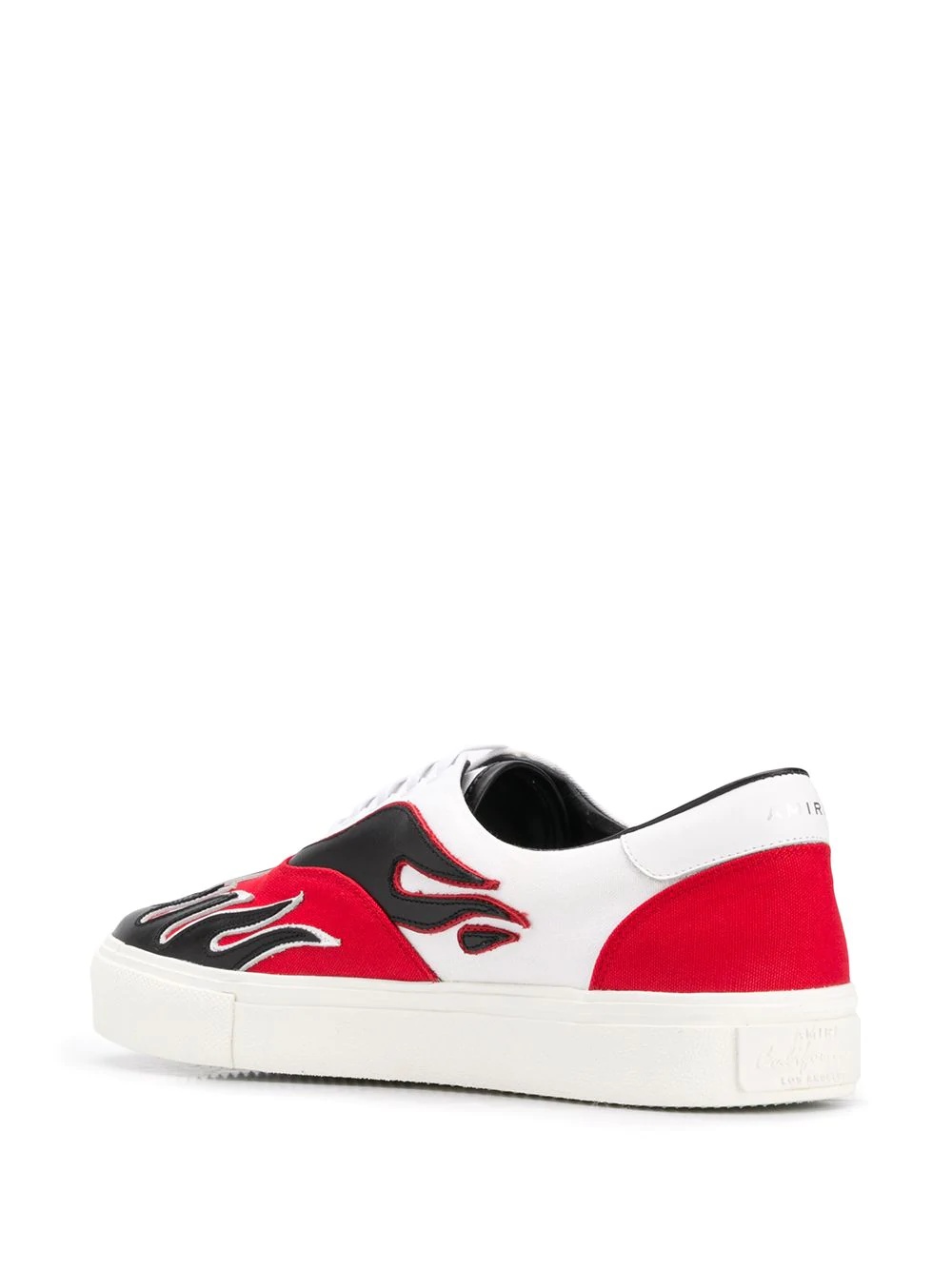 flames-appliqué low-top sneakers - 3