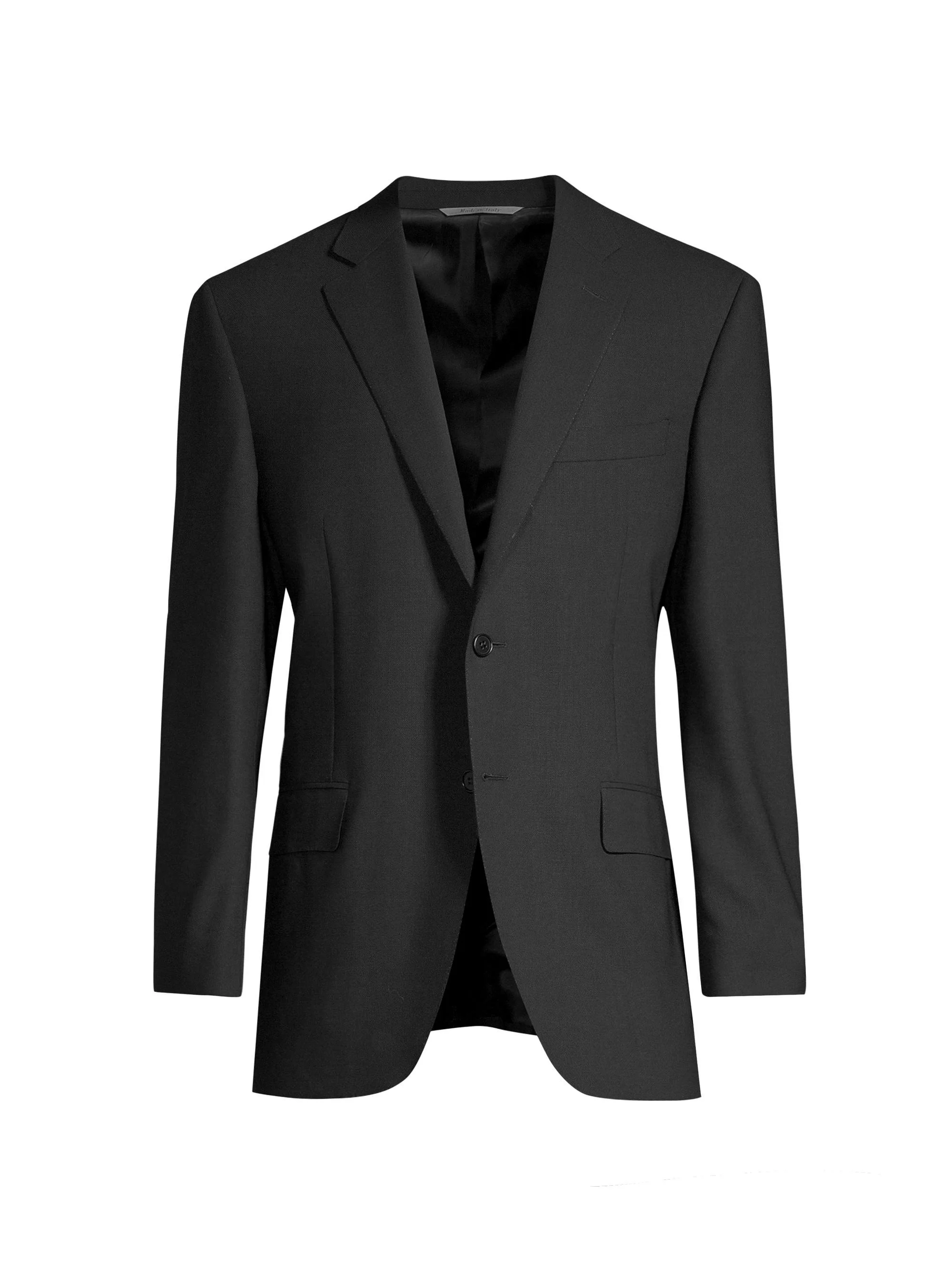 Men's Classic Fit Wool Blazer - Black - 1