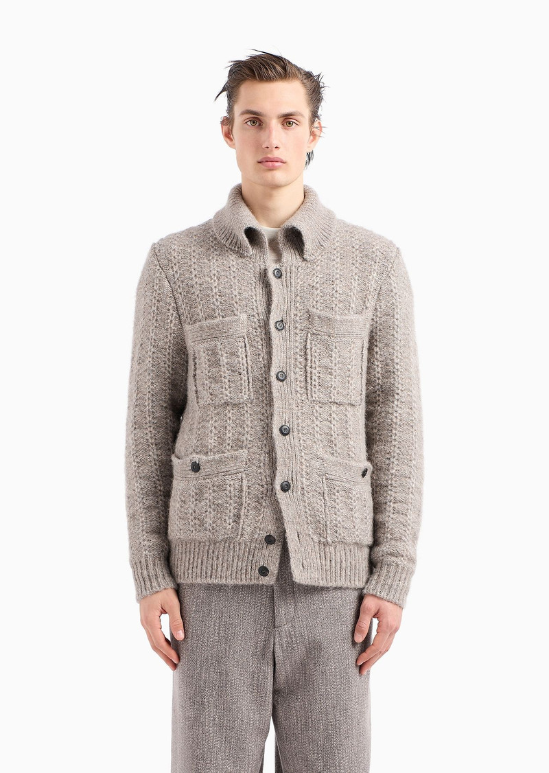 GIORGIO ARMANI Alpaca and cotton cardigan outlook