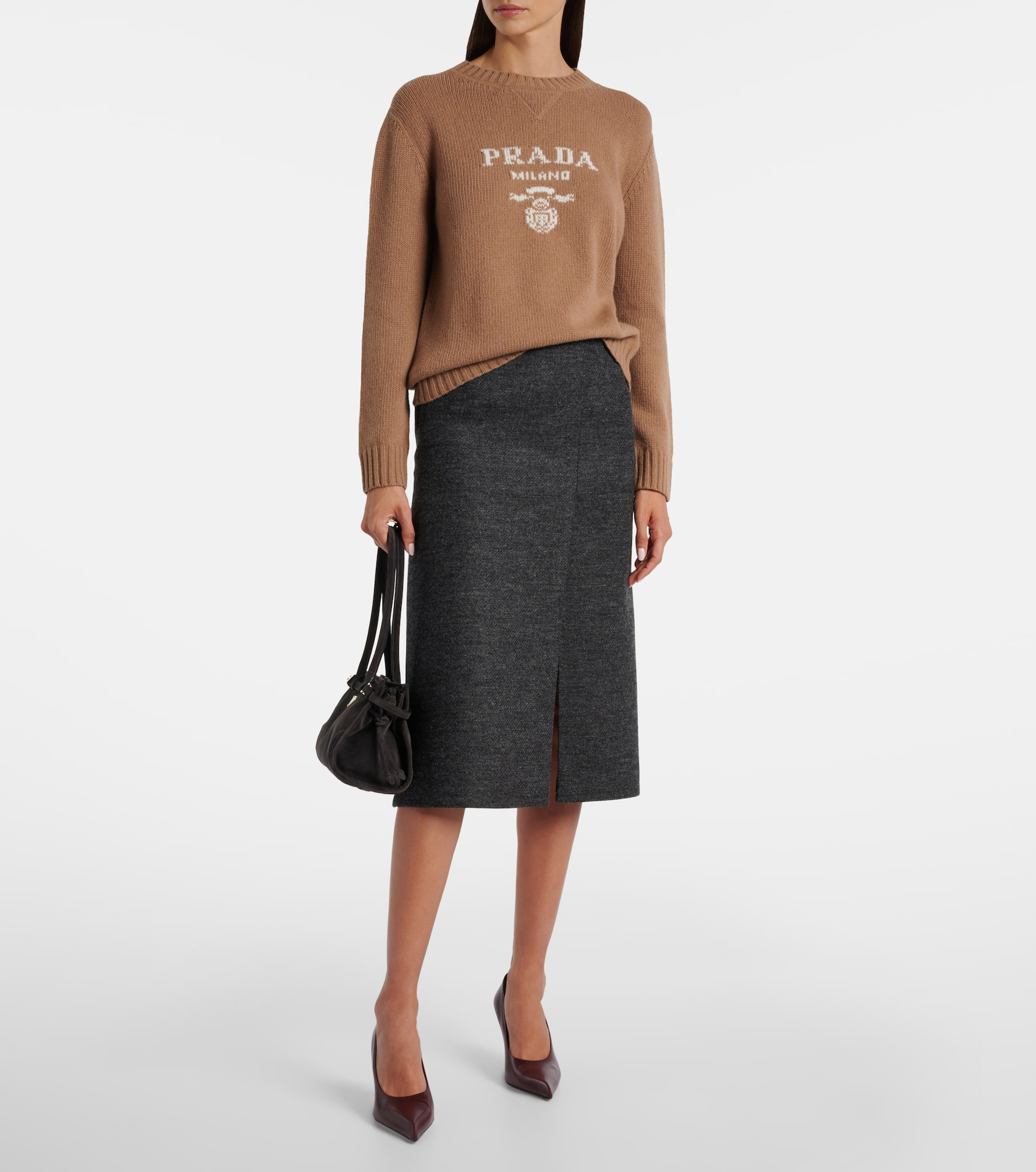 Logo wool and cashmere sweater - 2