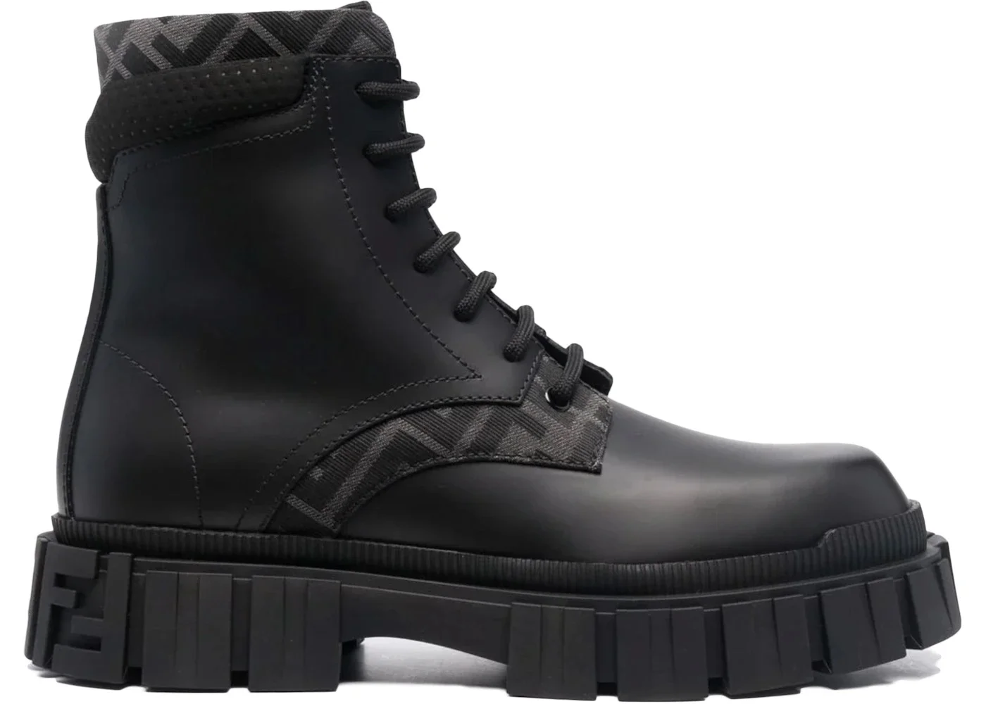 Fendi Force Leather Ankle Boot Black - 1