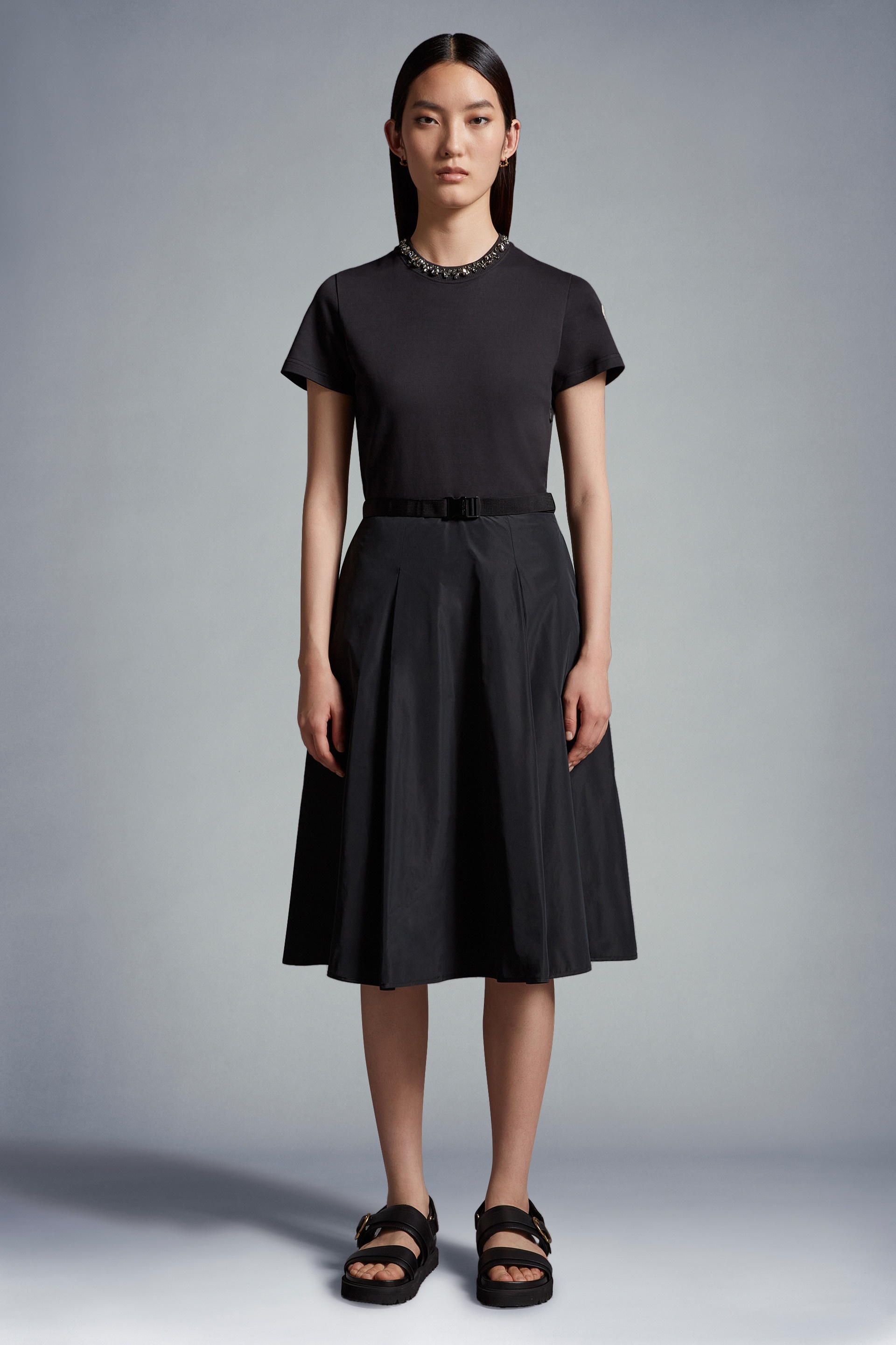 Fleece & Taffeta Dress - 3