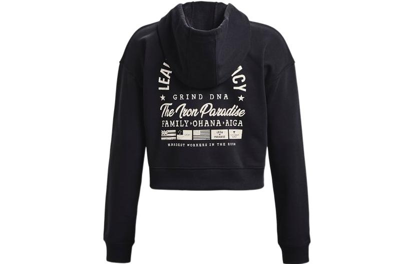 (WMNS) Under Armour Project Rock Heavyweight Terry Family Full-Zip Jacket 'Black' 1379002-001 - 2