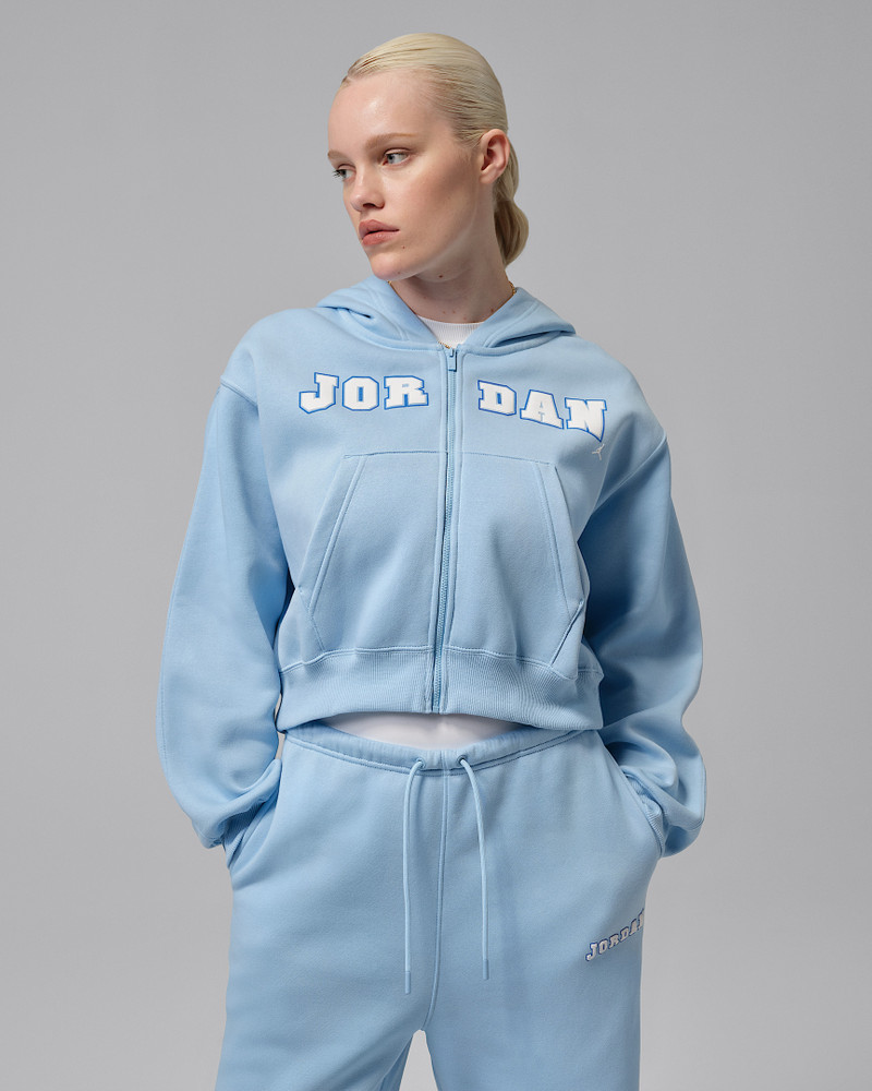 Jordan Brooklyn Fleece Women's Full-Zip Mod-Crop Hoodie 1