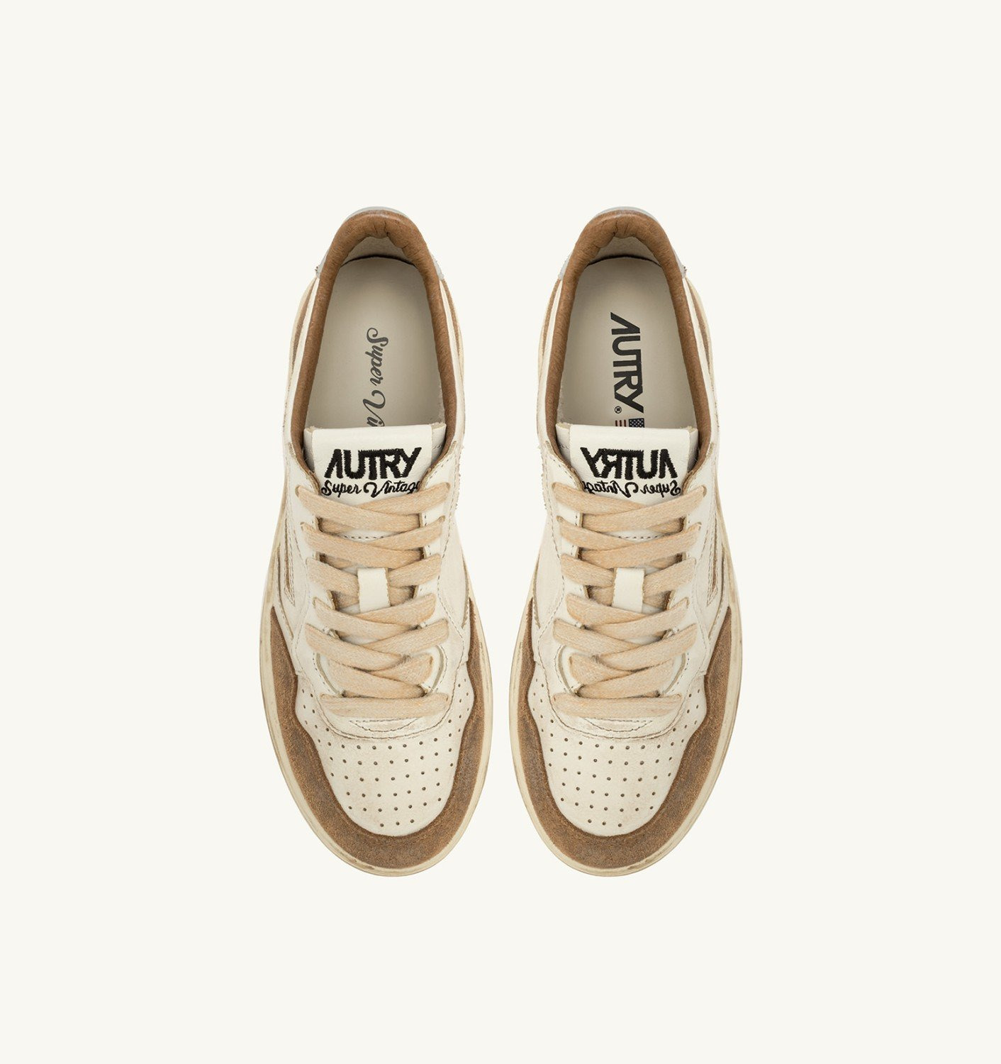 MEDALIST LOW SUPER VINTAGE SNEAKERS IN COGNAC AND MICROCHIP LEATHER SUEDE - 5