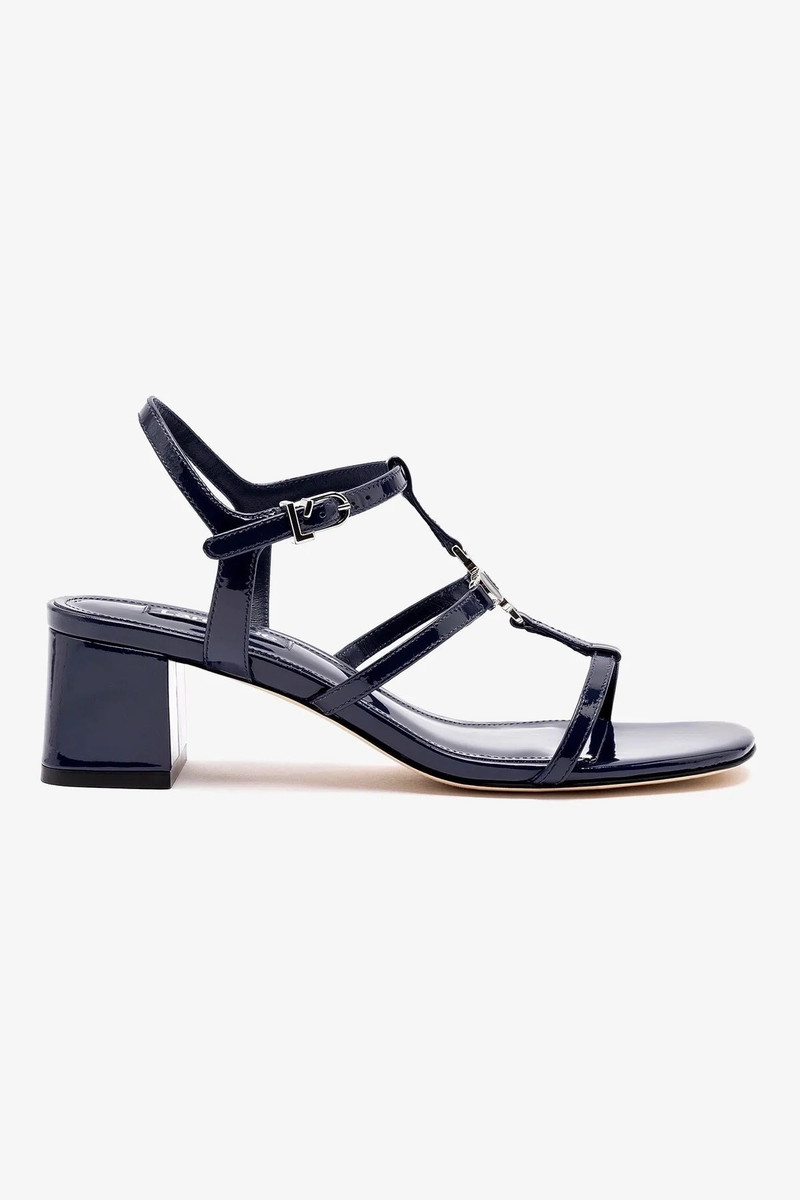 Hana Block In Navy Patent Leather 1