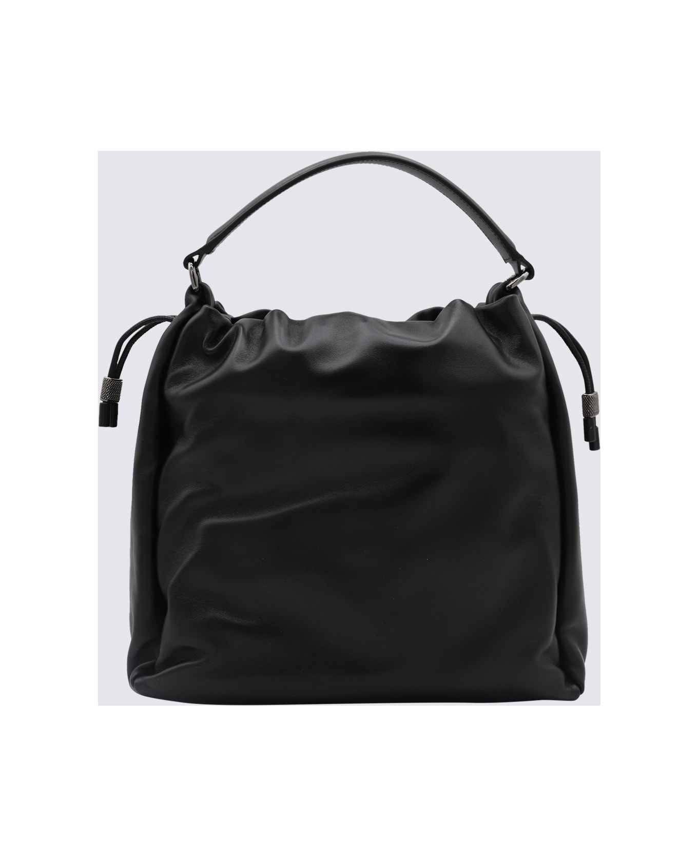 Black Leather Crossbody Bag - 2