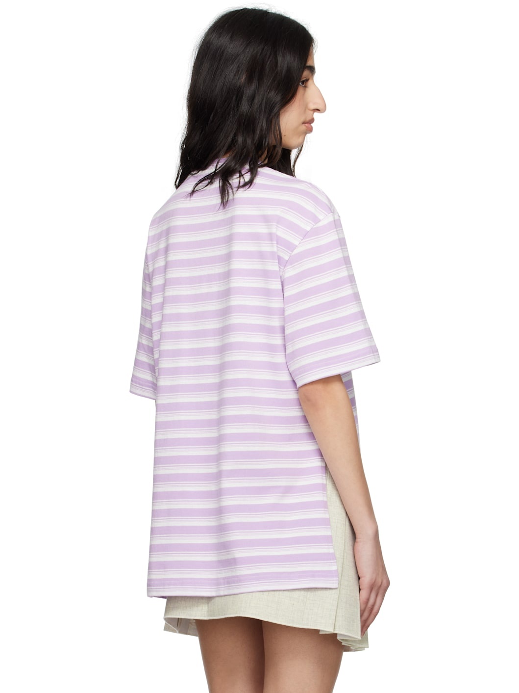 White & Purple Oversized T-shirt - 3