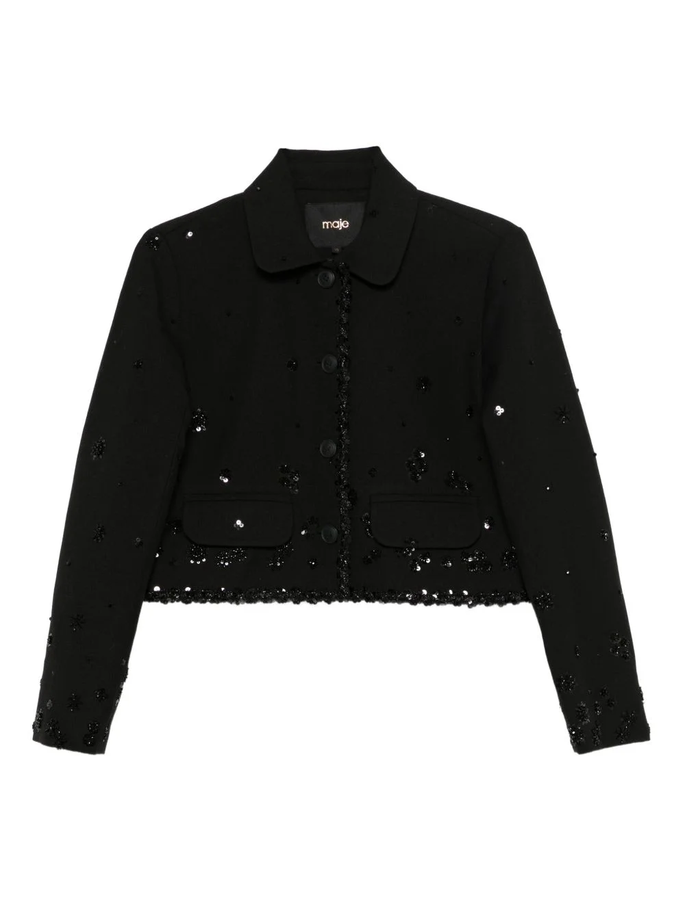 sequin-embellished jacket - 1