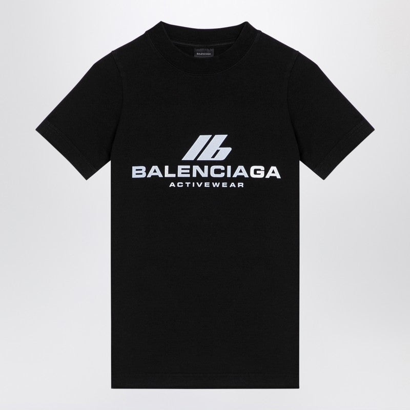 Balenciaga Black Activewear T-Shirt In Stretch Jersey Women - 1