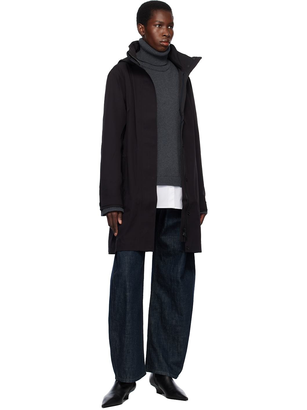 Black Cardero Rain Coat - 5