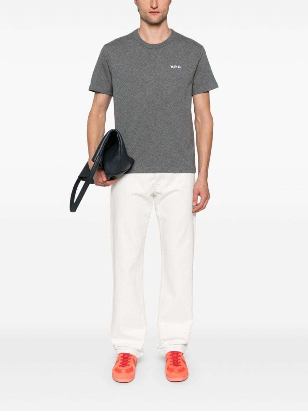 logo-embroidered cotton T-shirt - 2