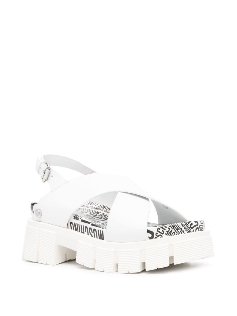 crossover-strap lug-sole sandals - 2
