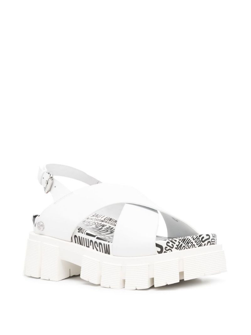 Moschino crossover-strap lug-sole sandals outlook