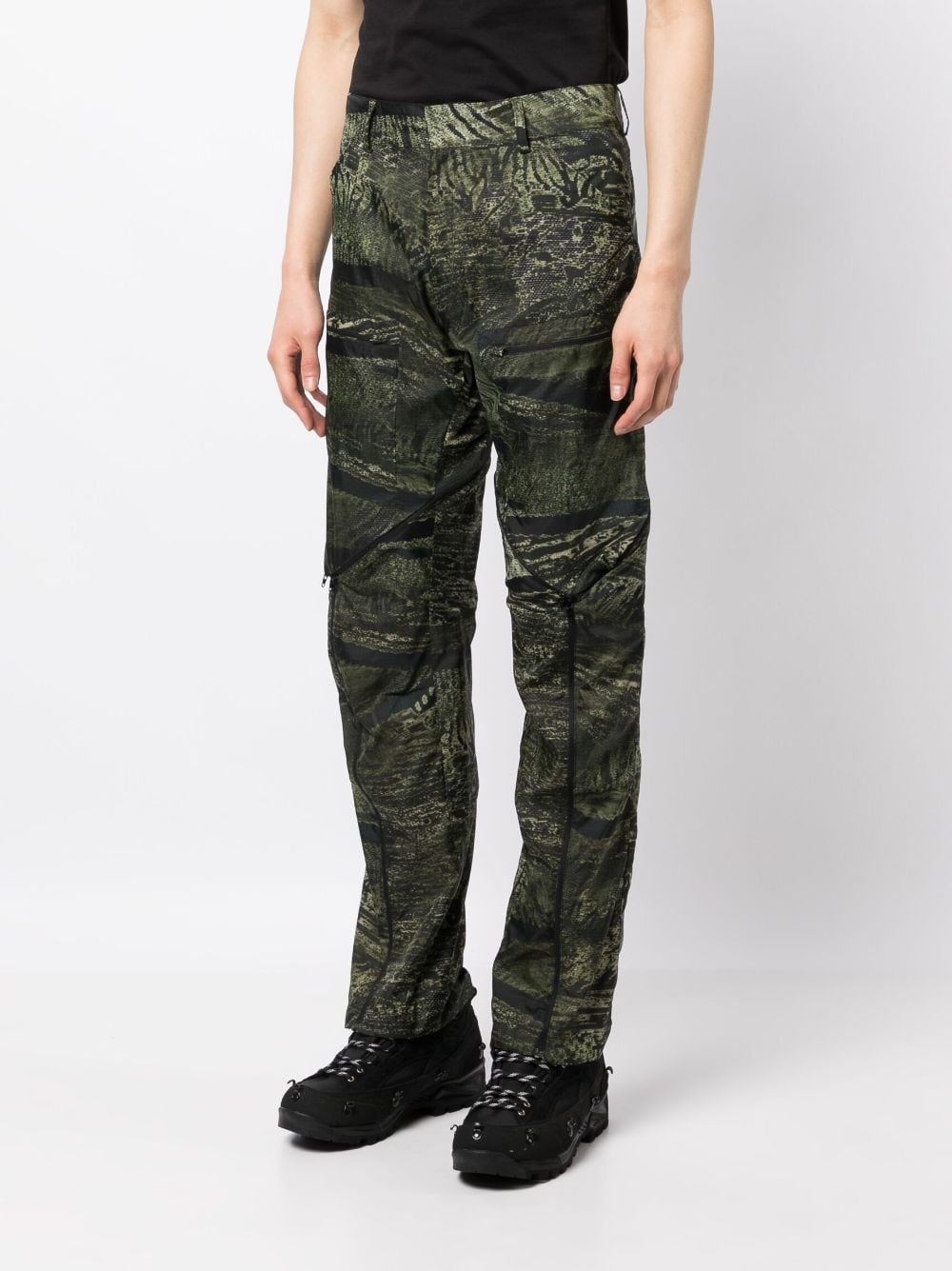 OLLY SHINDER graphic-print straight-leg trouser | REVERSIBLE