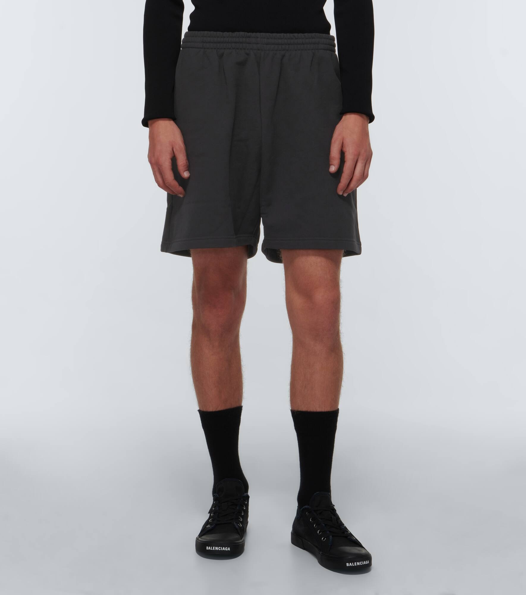 Printed cotton jersey shorts - 3