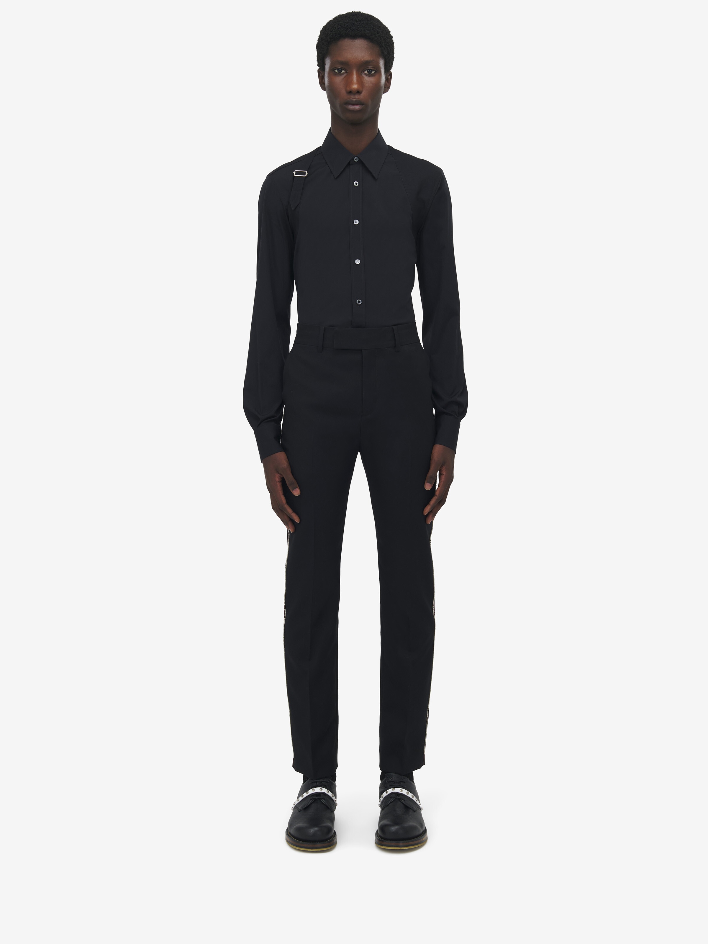 Raw Edge Canvas Cigarette Trousers - 2