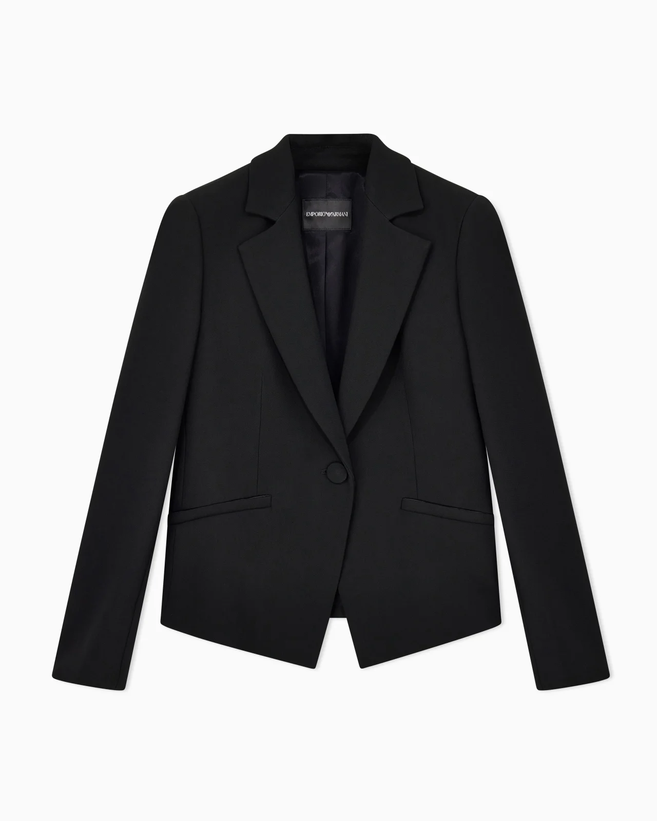 Cady crêpe jacket with lapels - 1