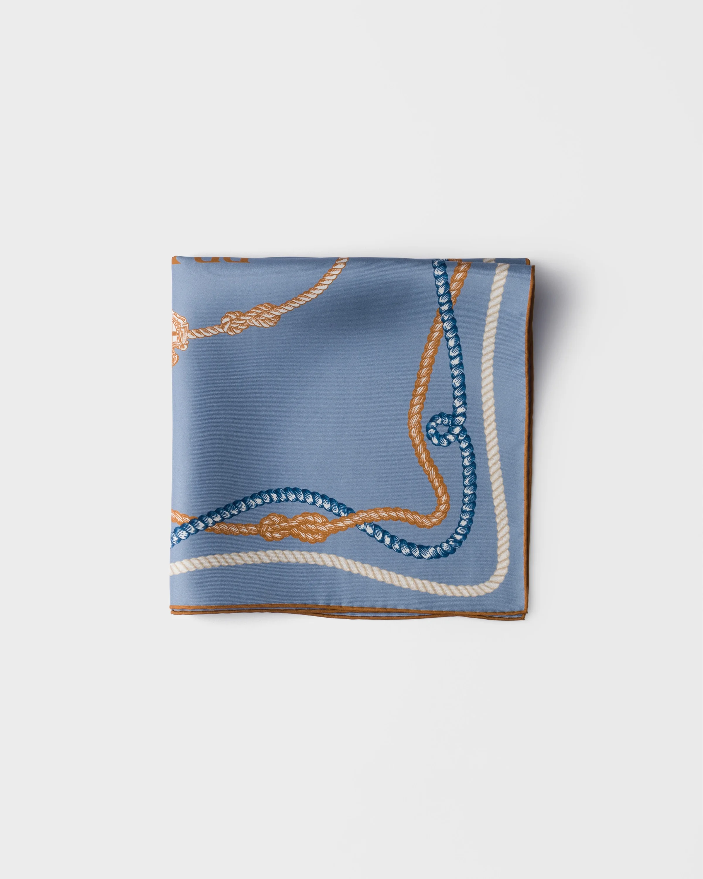Printed silk twill scarf 55 - 1