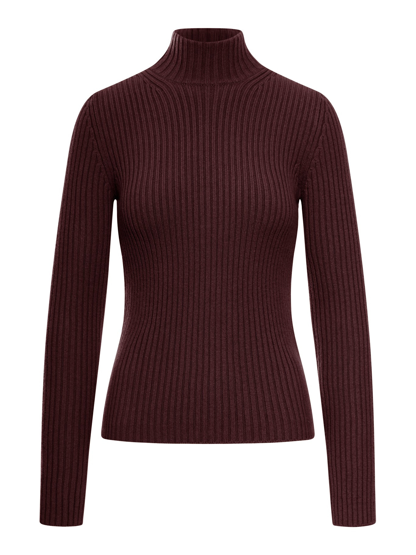 RIBBED WOOL AND CASHMERE TURTLENECK - 1