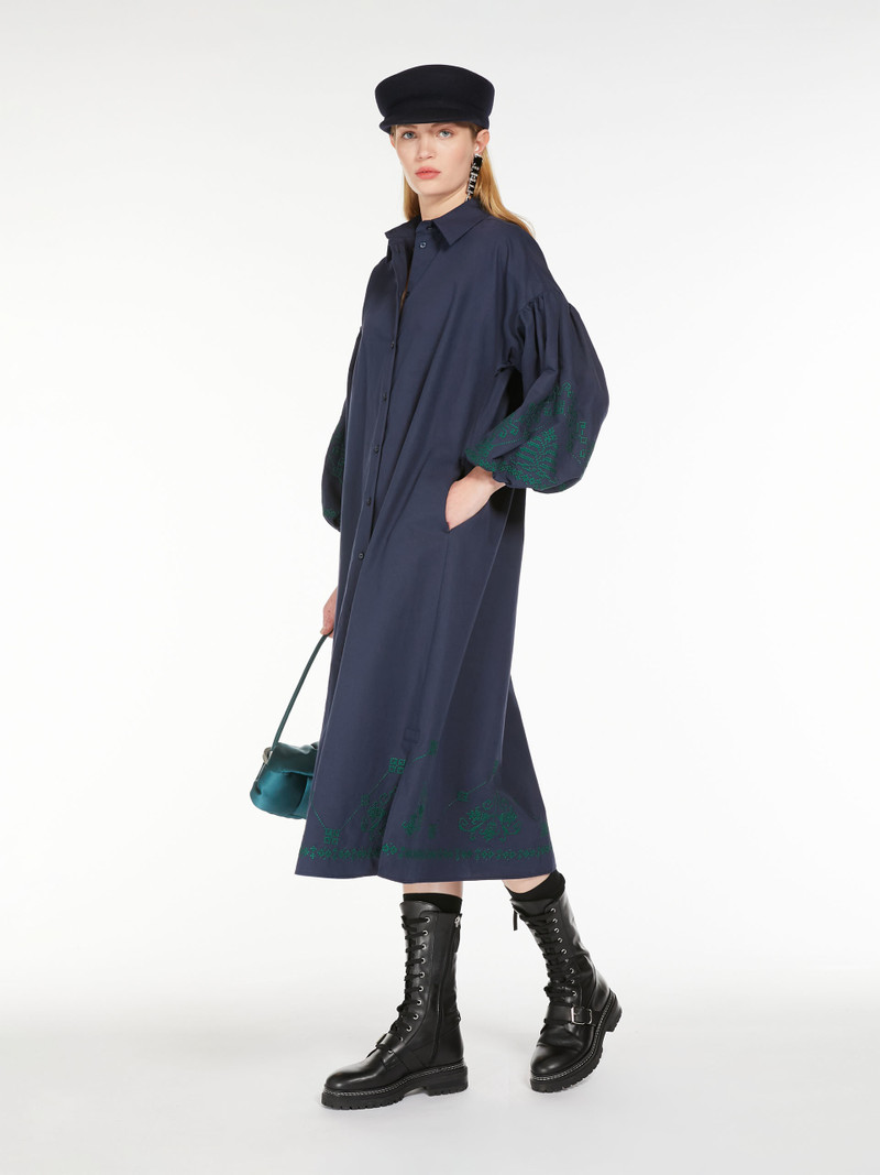 WEEKEND Max Mara OSSOLA Cotton and linen shirt dress outlook