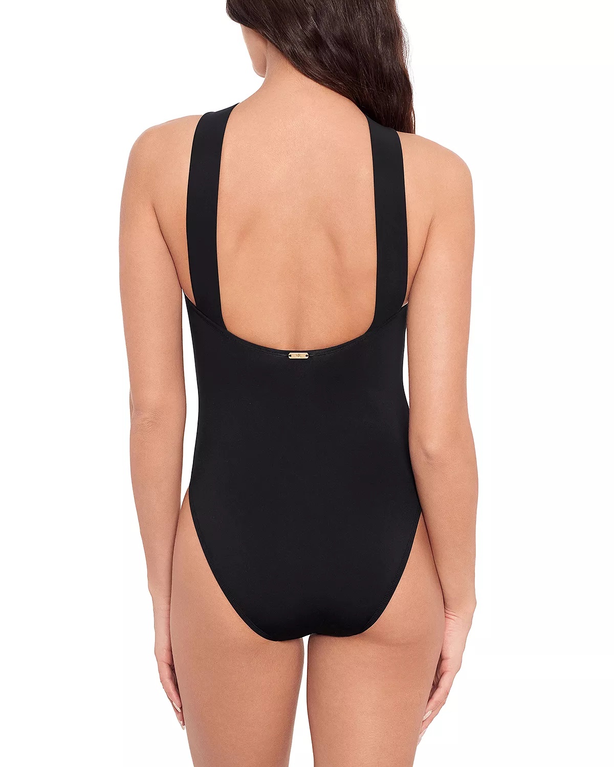 Cross Front Over The Shoulder One Piece Swimsuit - 2