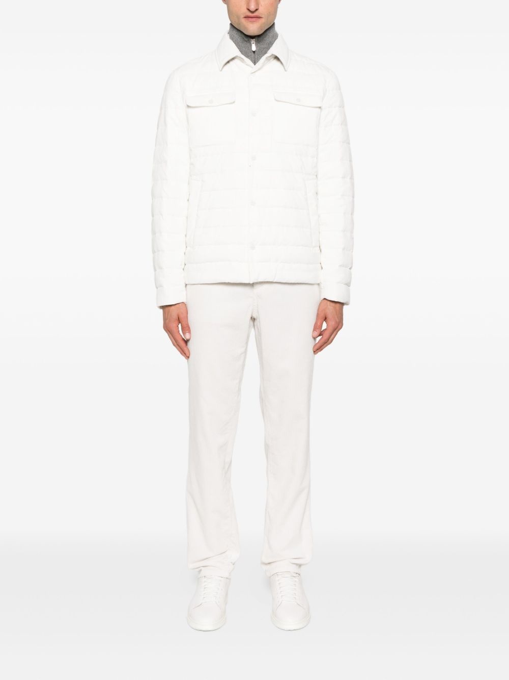 quilted flap-pocket jacket - 2